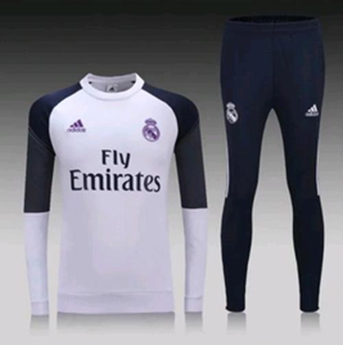 Real Madrid White Soccer Suit